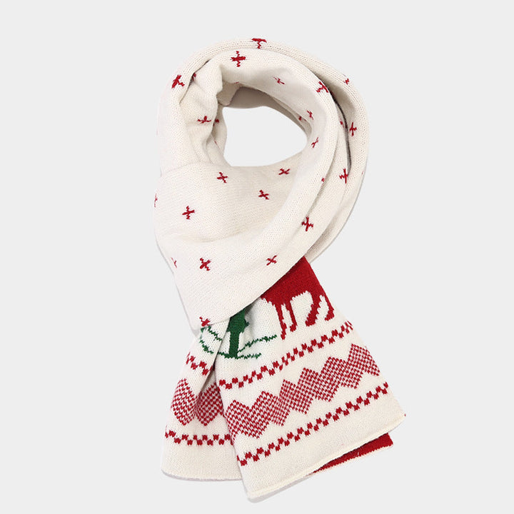 Drune | Weihnachtsrentiermuster Muster Mütze Schal Handschuhe Set (6 Farben)