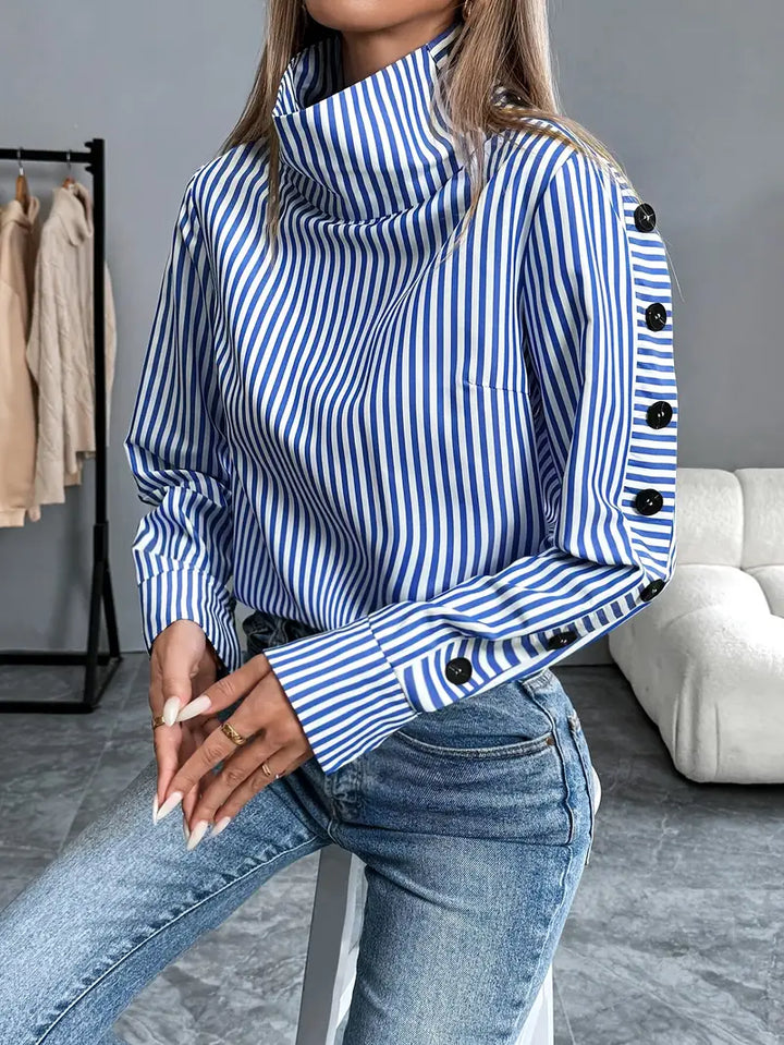 Drune | Stylische Gestreifte Bluse Aus Baumwolle