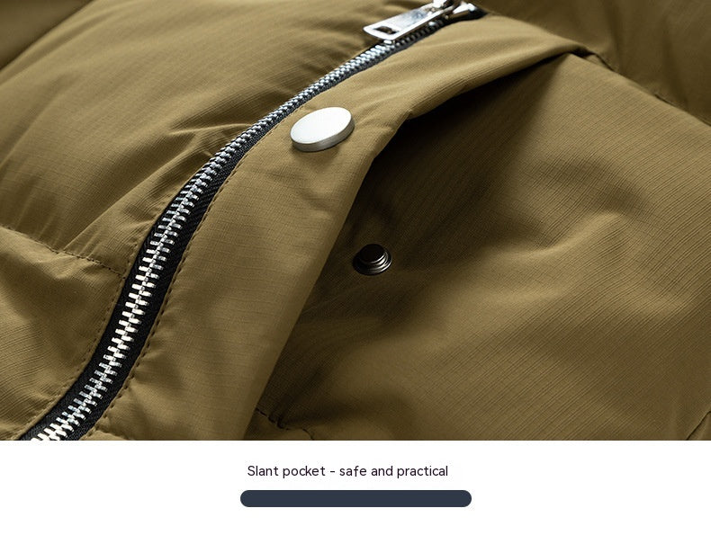 Drune | Herren Winterjacke aus Baumwolle mit Stehkragen - Warm und gefüttert, oversized