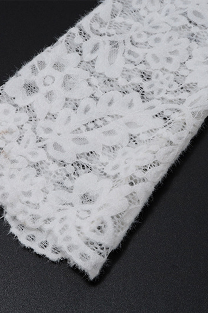 Drune | Sexy Spitze Durchsichtige Trägerdesign V-Ausschnitt Spitze Kleid Kleider