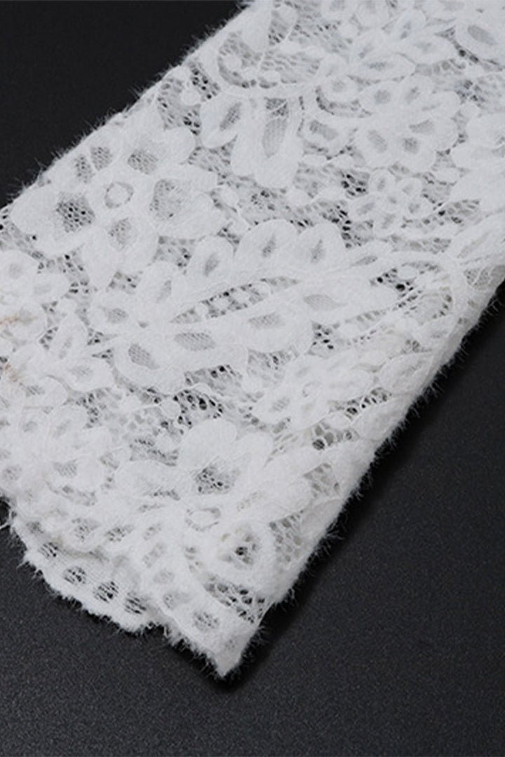 Drune | Sexy Spitze Durchsichtige Trägerdesign V-Ausschnitt Spitze Kleid Kleider