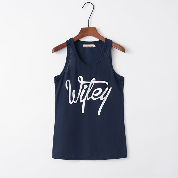Damen Tanktop mit trendigem Schriftzug Drune