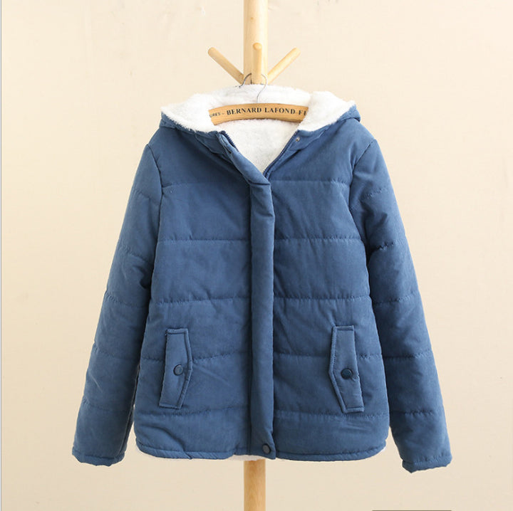 Damen Gepolsterte Winterjacke mit Teddyfutter und Kapuze Drune