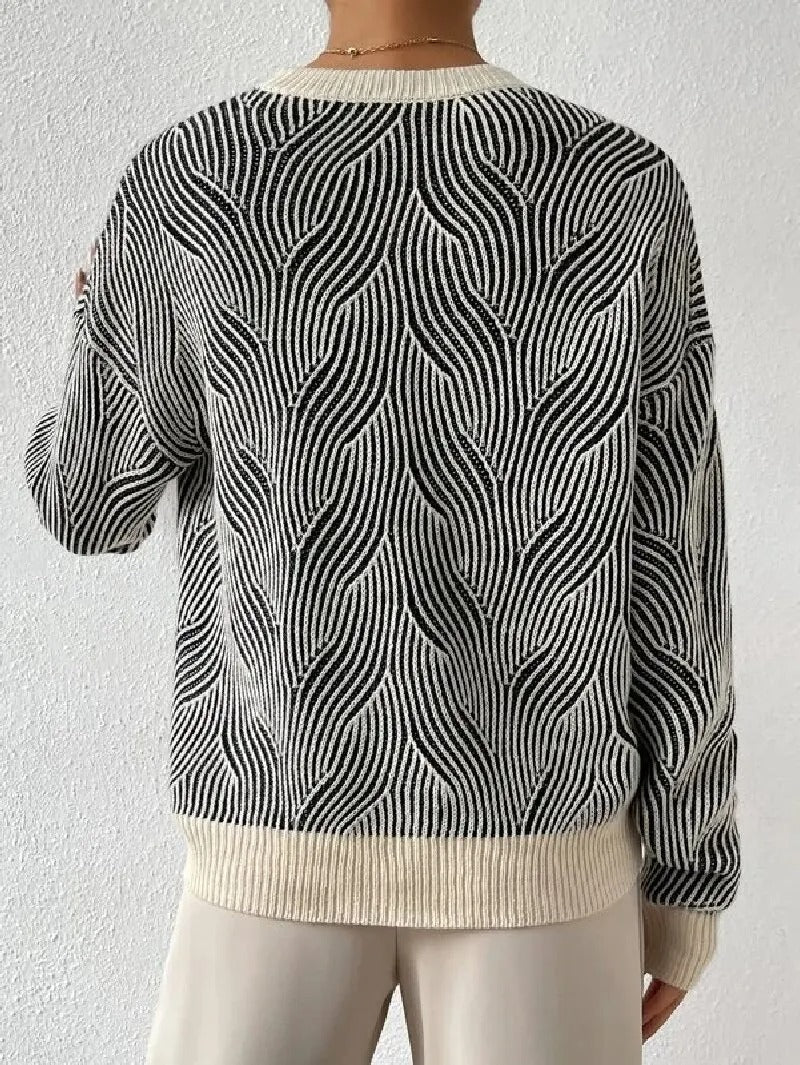 Drune | Entspannter Pullover mit abstraktem Muster