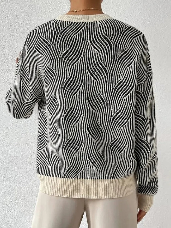 Drune | Entspannter Pullover mit abstraktem Muster