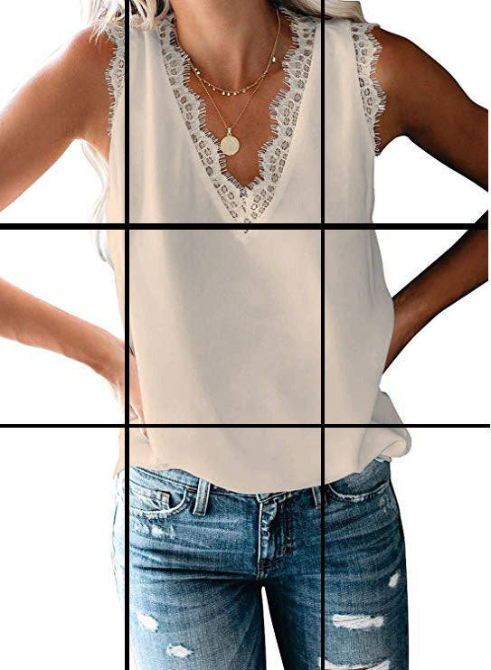 Damen Bluse mit elegantem Spitzeneinsatz Drune