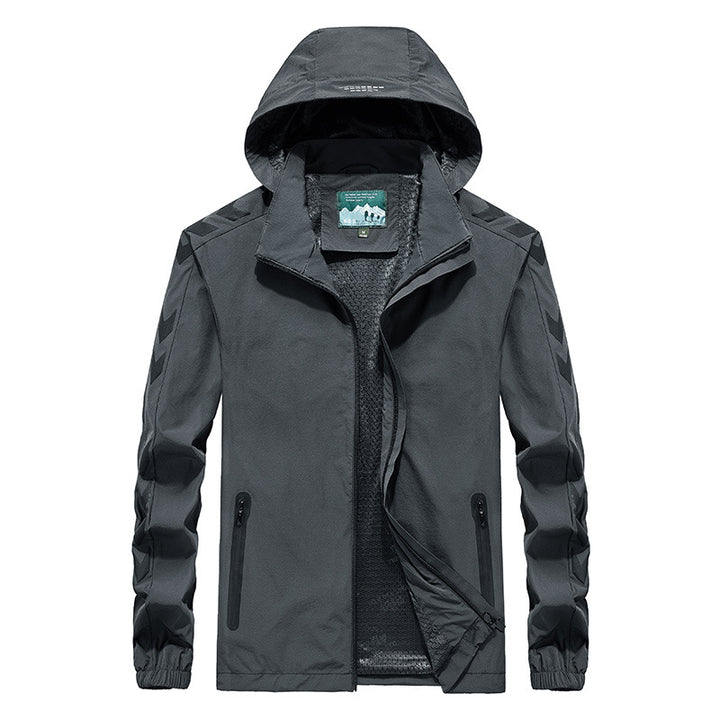 Herren Performance Softshelljacke mit Kapuze, versiegelten Reißverschlüssen und reflektierenden Ärmereinsätzen Drune