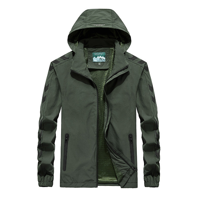 Herren Performance Softshelljacke mit Kapuze, versiegelten Reißverschlüssen und reflektierenden Ärmereinsätzen Drune
