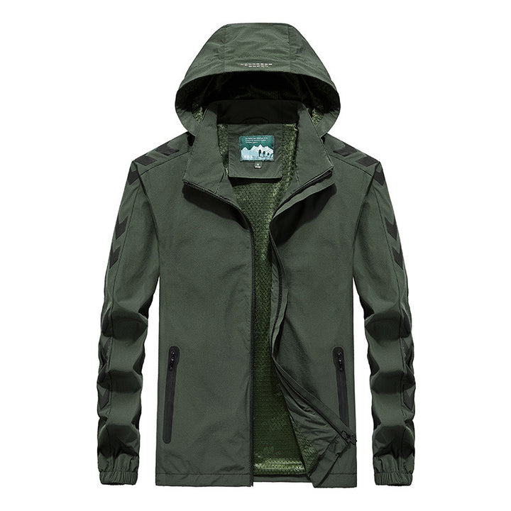 Herren Performance Softshelljacke mit Kapuze, versiegelten Reißverschlüssen und reflektierenden Ärmereinsätzen Drune
