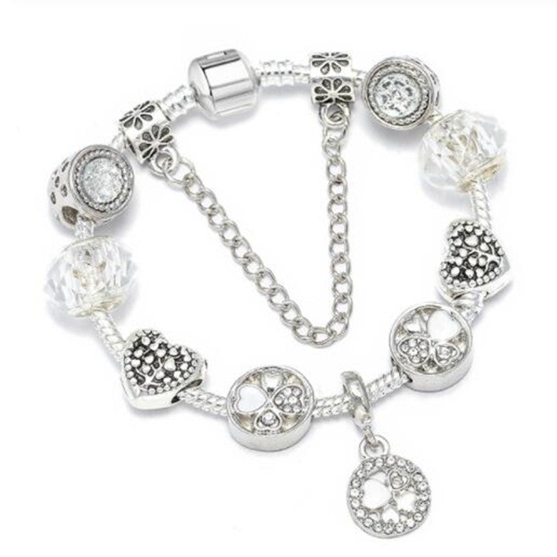 DrunePfirsichblüten Charme Armband