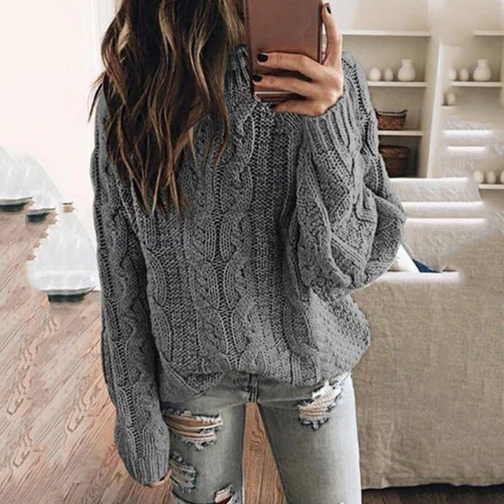 Damen Grobstrickpullover mit trendigem Zopfdesign Drune