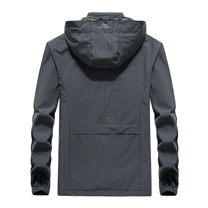 Herren Performance Softshelljacke mit Kapuze, versiegelten Reißverschlüssen und reflektierenden Ärmereinsätzen Drune