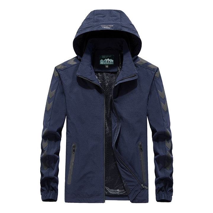 Herren Performance Softshelljacke mit Kapuze, versiegelten Reißverschlüssen und reflektierenden Ärmereinsätzen Drune