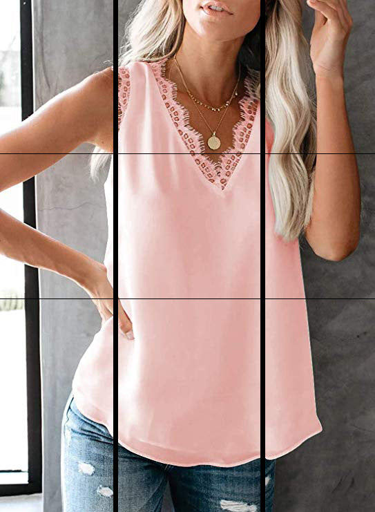 Damen Bluse mit elegantem Spitzeneinsatz Drune