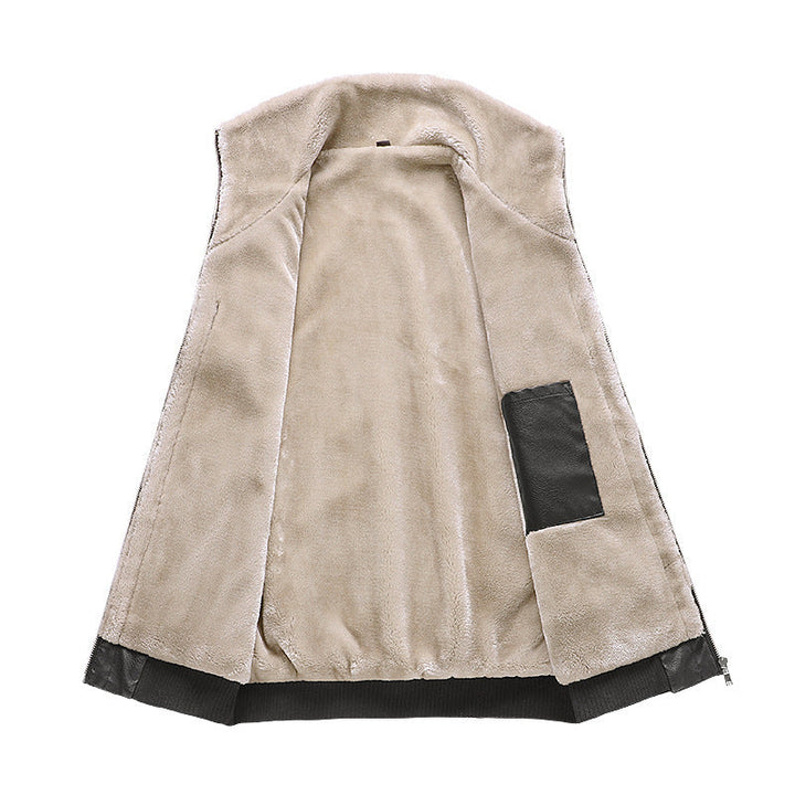 Drune | Gequiltete PU-Lederjacke Herren