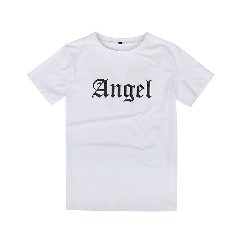 Damen T-Shirt mit kreativem Schriftzug und lässigem Schnitt Drune