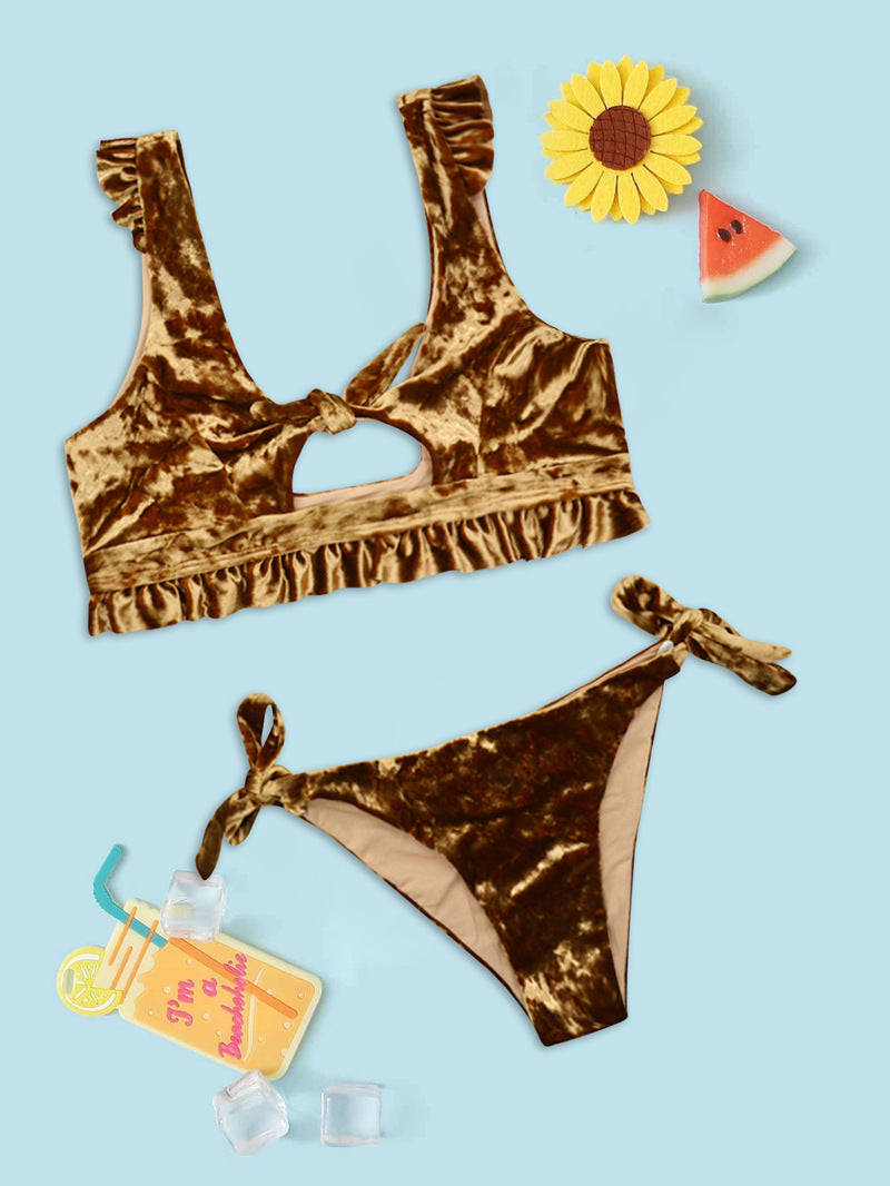 Damen Bikini-Set mit dezentem Cut-Out und Rüschendetails Drune