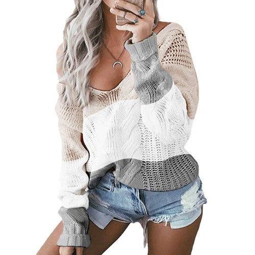 Damen Luftiger Strickpullover mit Cut-Outs und strukturiertem Design Drune