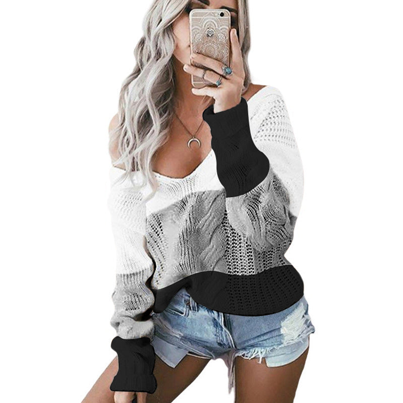 Damen Luftiger Strickpullover mit Cut-Outs und strukturiertem Design Drune