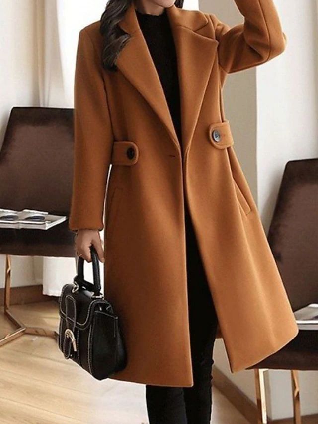 Drune - Winter Wollmantel Gürtel Slim