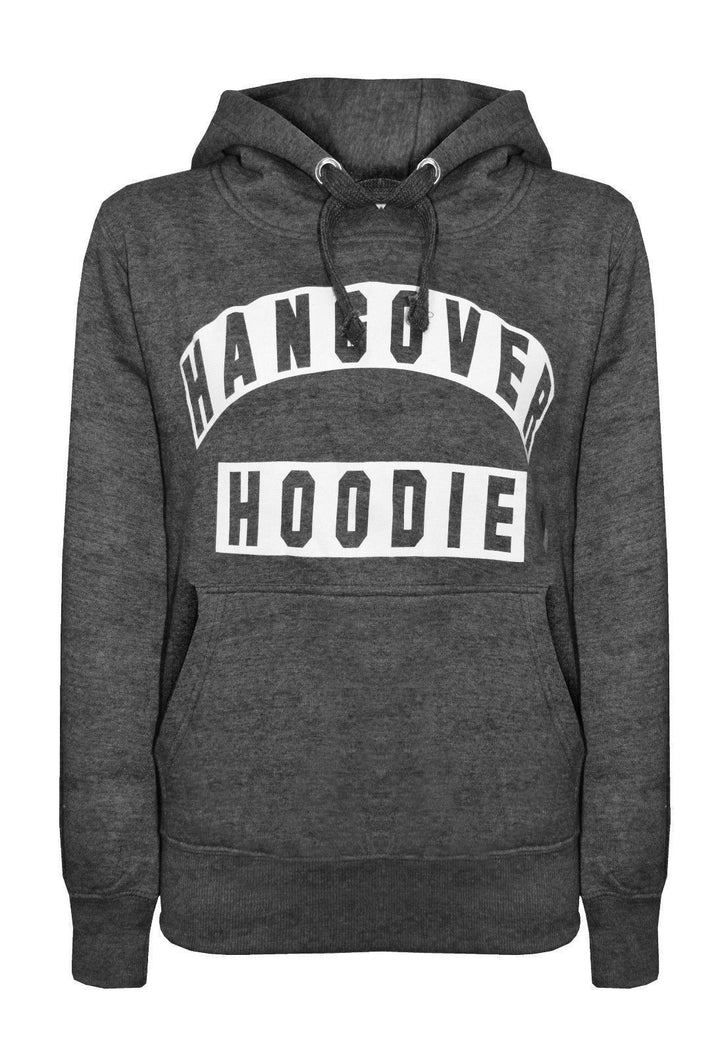 Damen Kapuzenpullover mit lustigem Aufdruck und praktischen Kängurutaschen Drune