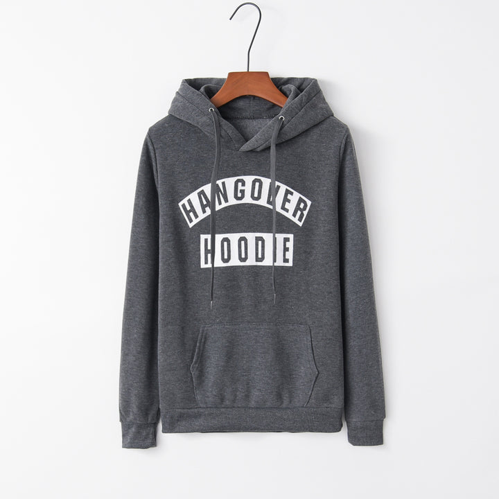 Damen Kapuzenpullover mit lustigem Aufdruck und praktischen Kängurutaschen Drune