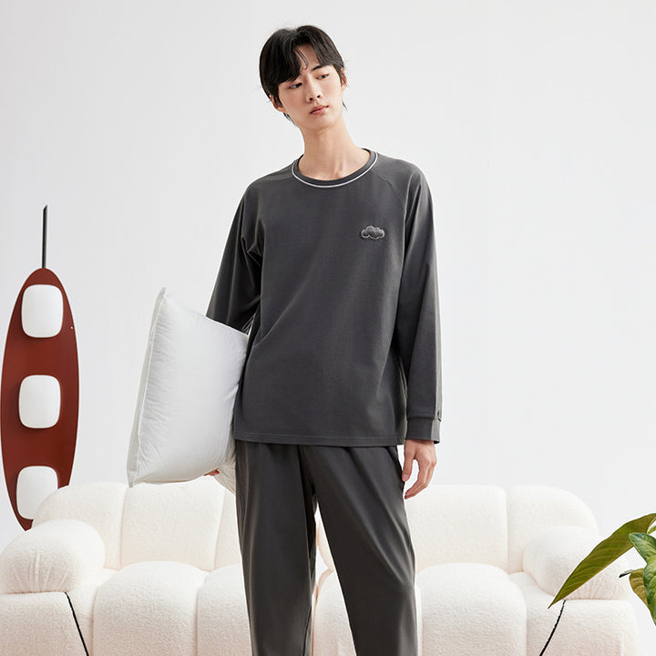 Damen-Pyjama-Set aus angerauter Baumwolle