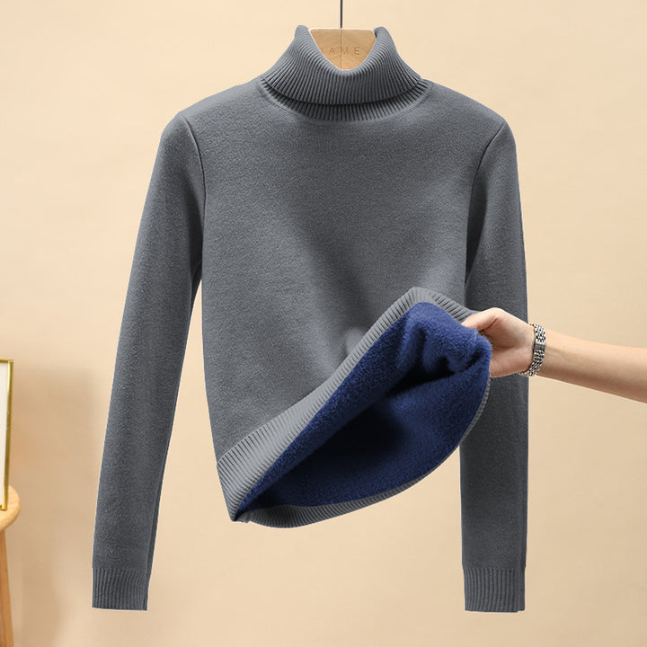 Herren-Rollkragenpullover, gefüttert, warm
