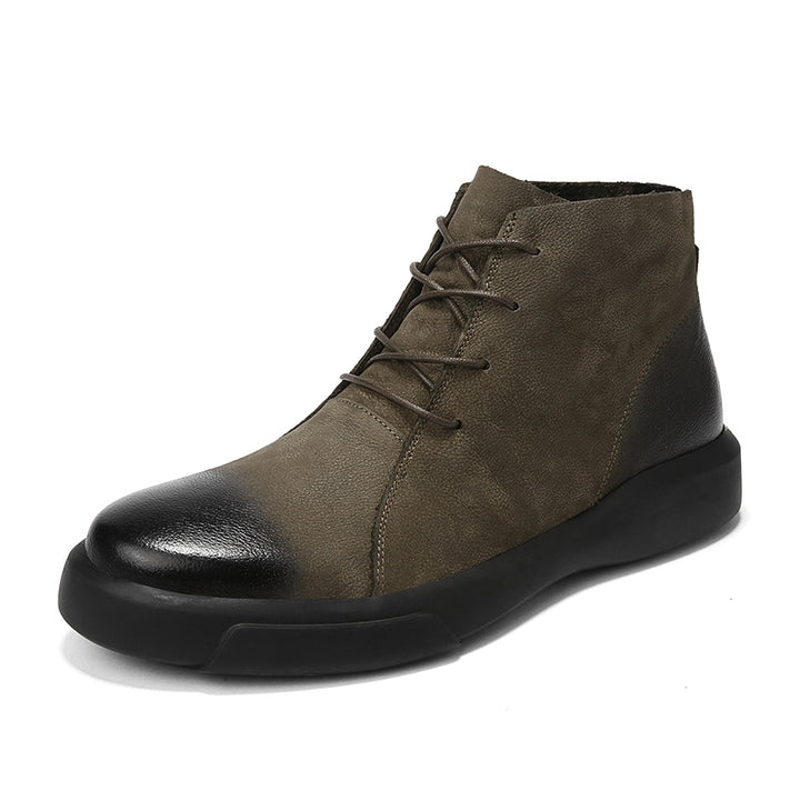 Herren-Martinstiefel aus Leder, knöchelhoch, robust