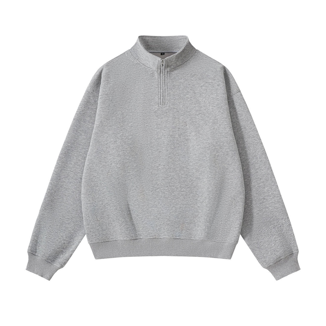 Unisex-Sweatshirt mit Reißverschluss und Stehkragen
