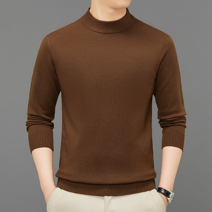Herren-Strickpullover mit Stehkragen