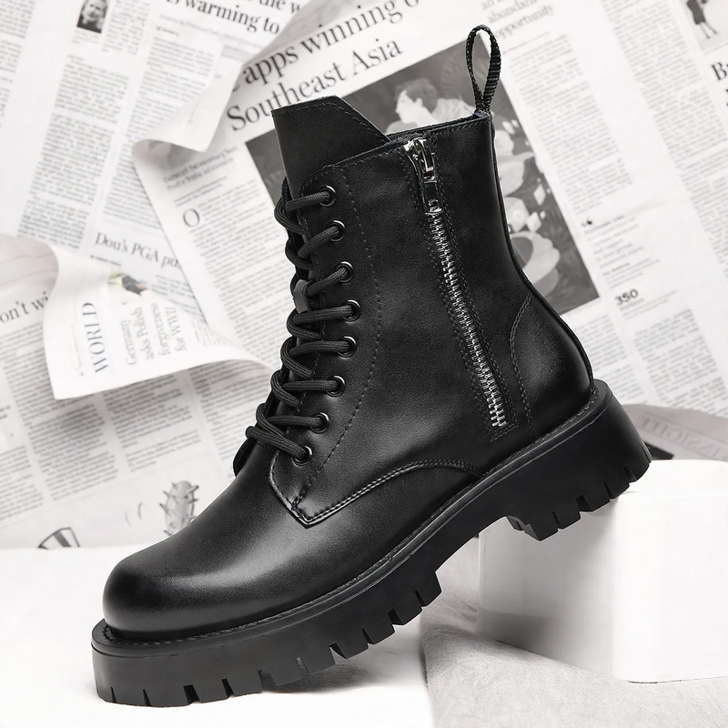 Herren-Stiefeletten, gefüttert, rutschfest, mit Plateau