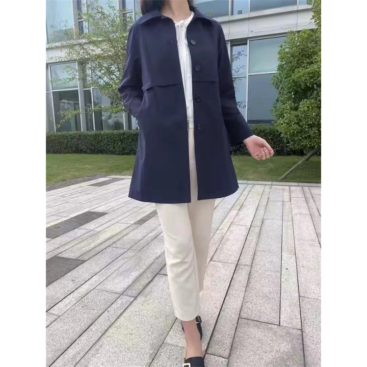 Drune | Stylischer Einreihiger Kurzer Trenchcoat für Damen