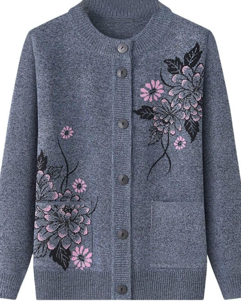 Drune | Floral Charm Strickjacke