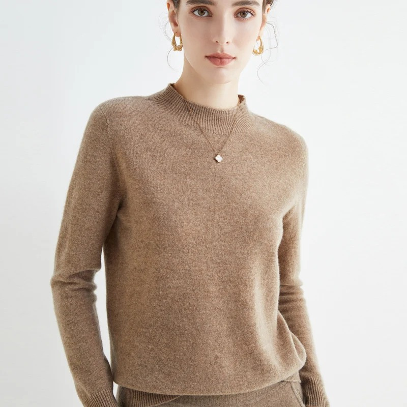 Drune | Cashmere Pullover Damen Rundhals Weicher und Leichter Strickpullover