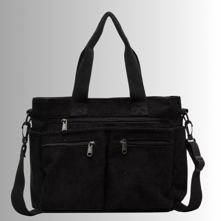 Drune | Cord Schultertasche Mit Mehreren Taschen Für Damen