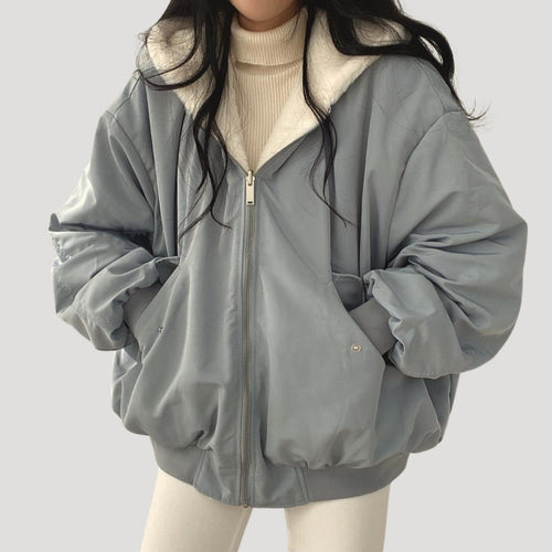 Drune | Damen Sherpa-Fleece Winter Teddy-Manteljacke
