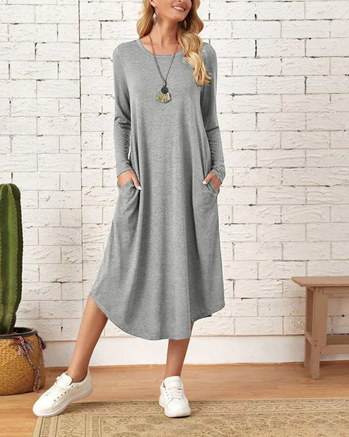 Drune - Langärmeliges lockeres Kleid