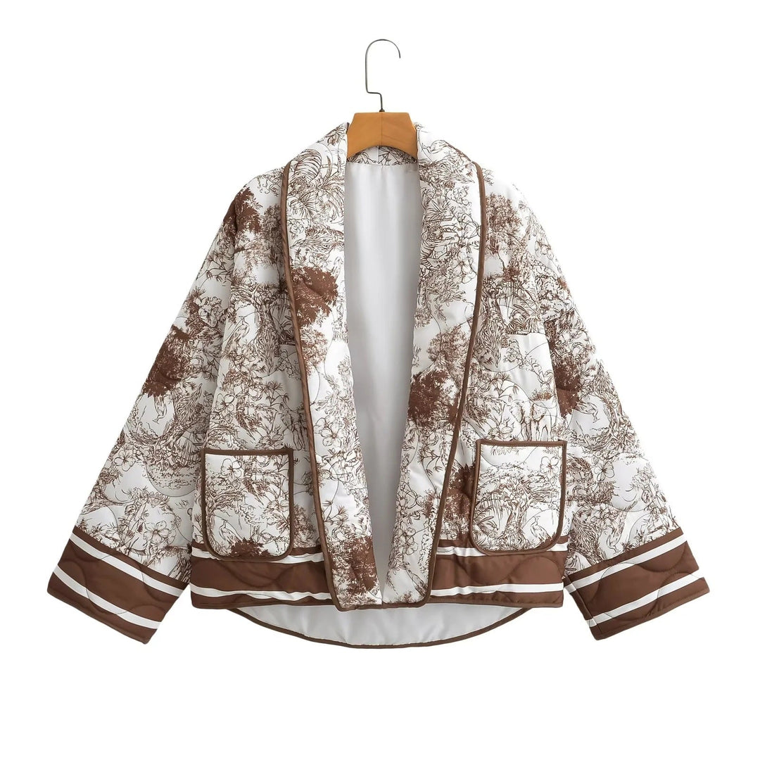 Drune | Steppjacke - Künstlerisches Druckdesign - Leicht & Stilvoll - Lässige Schicht