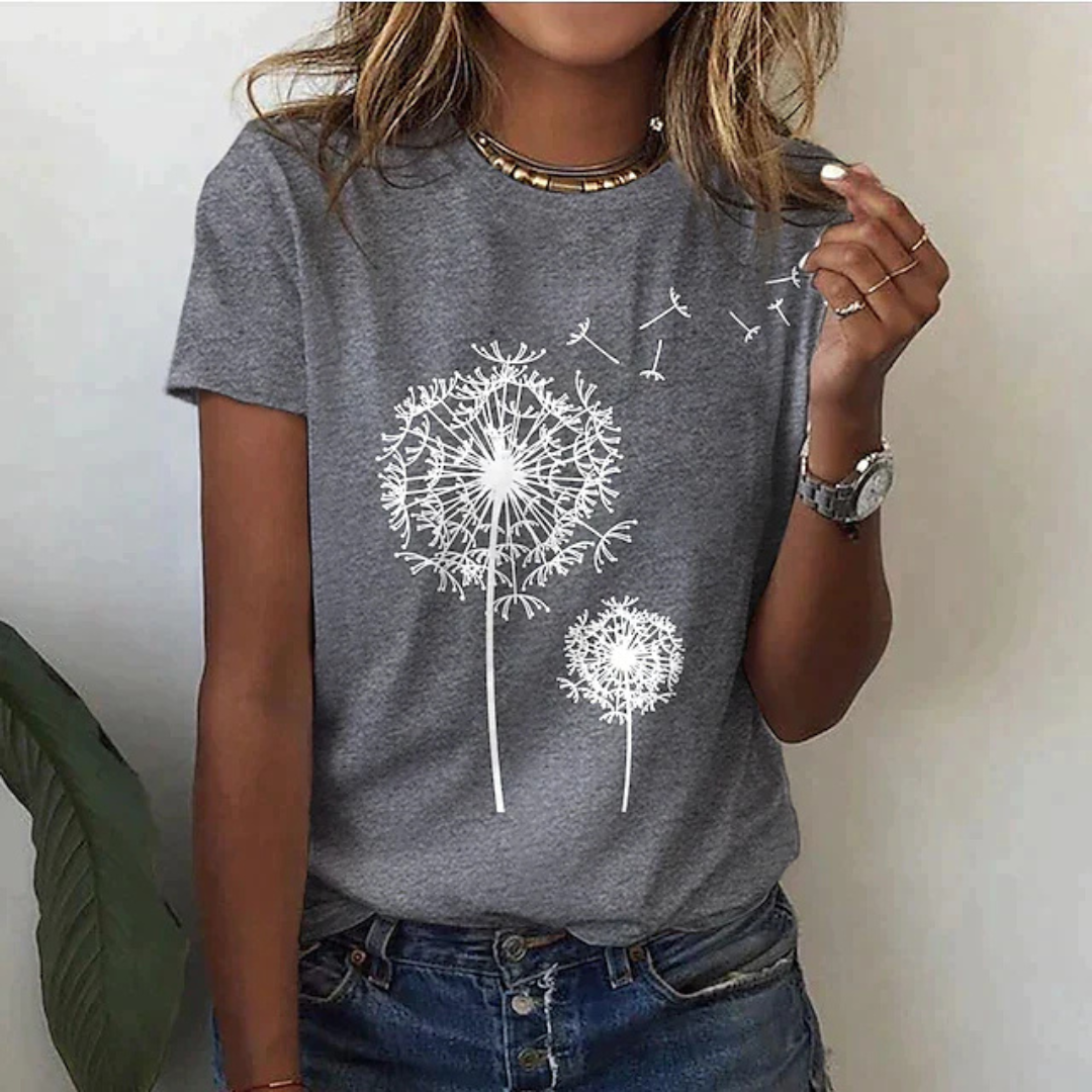 Drune | T-Shirt mit Kurzarm Bedruckt Lässig