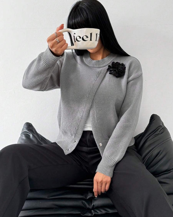 Drune | Pullover mit Schlitzsaum