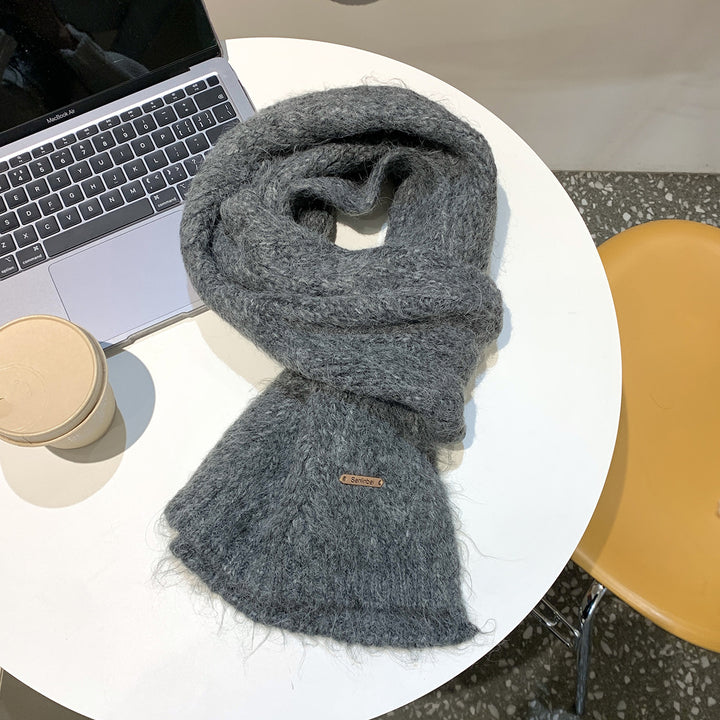 Alpakawolle Strickschal, warm und weich, 24x165 cm