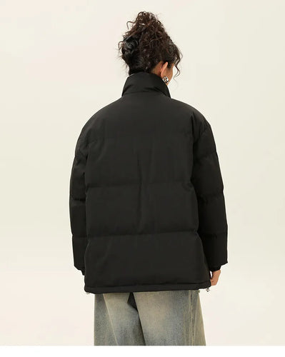 Drune | Lockere Jacke mit Stehkragen aus dickem, warmem Baumwollstoff