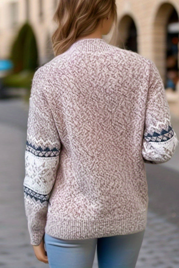 Drune | Schicker Weihnachts-Turtleneck mit Schneeflockenpullover