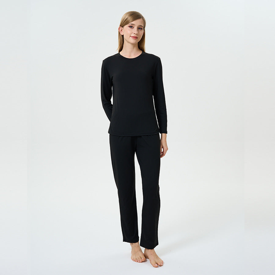 Damen-Pyjama-Set, Rundhalsausschnitt, weihnachtliches Design