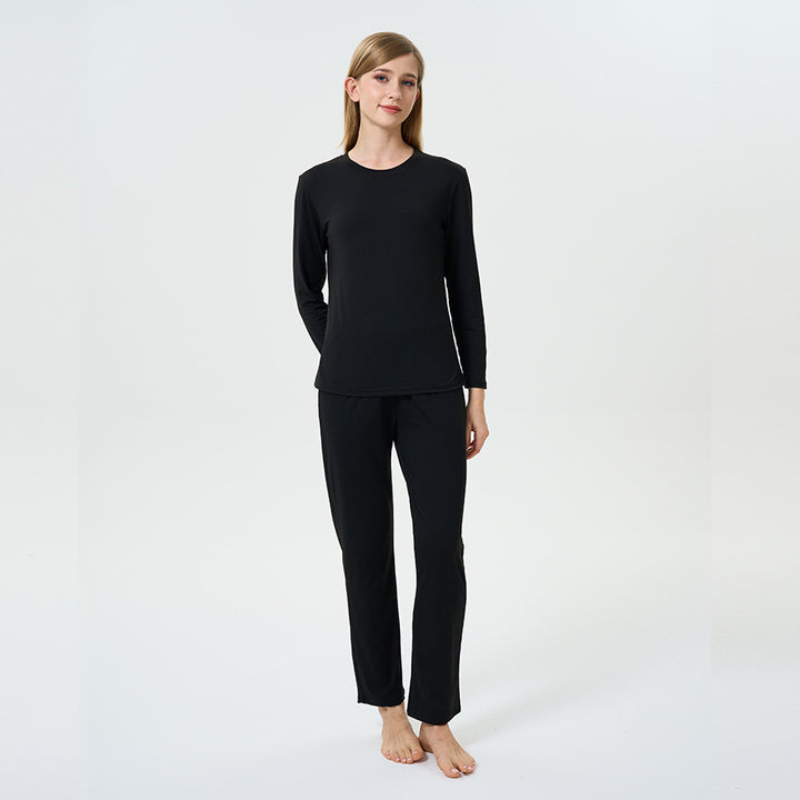 Damen-Pyjama-Set, Rundhalsausschnitt, weihnachtliches Design