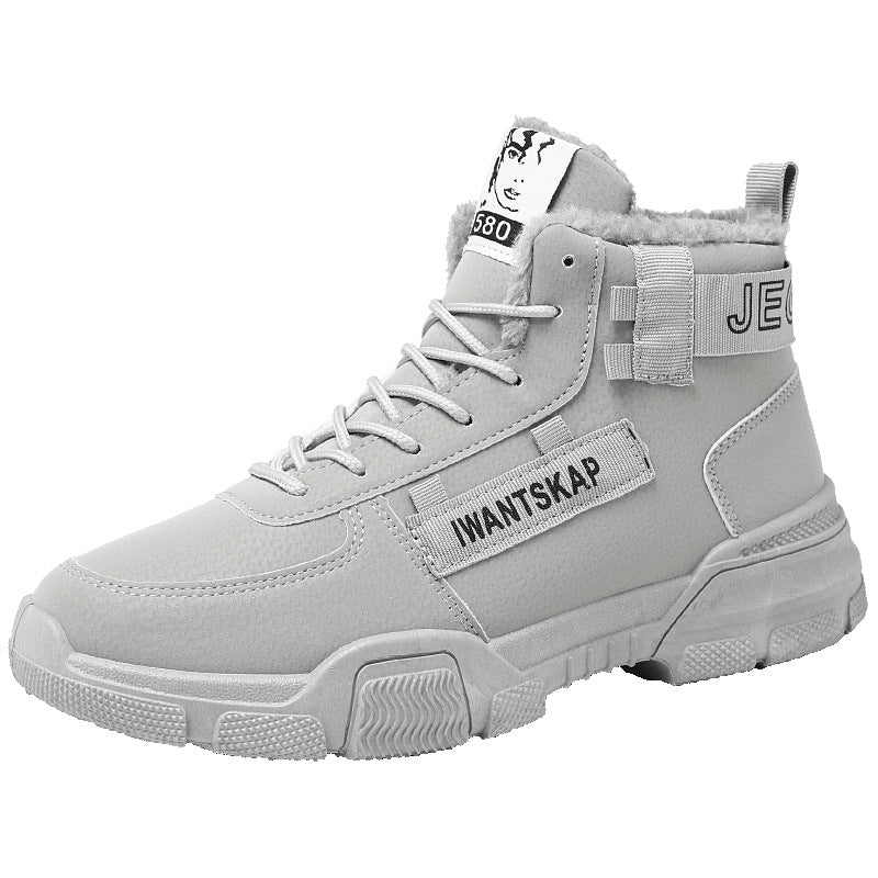 Gefütterte Herren-Winterstiefel, mittelhoher Schaft