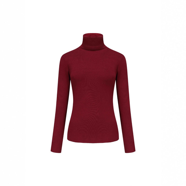 Damen-Rollkragenpullover, Strick, einfarbig