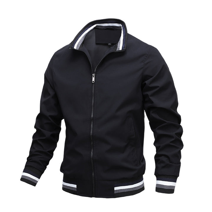 Herren Coole Übergangsjacke mit kontrastierenden Streifen Drune