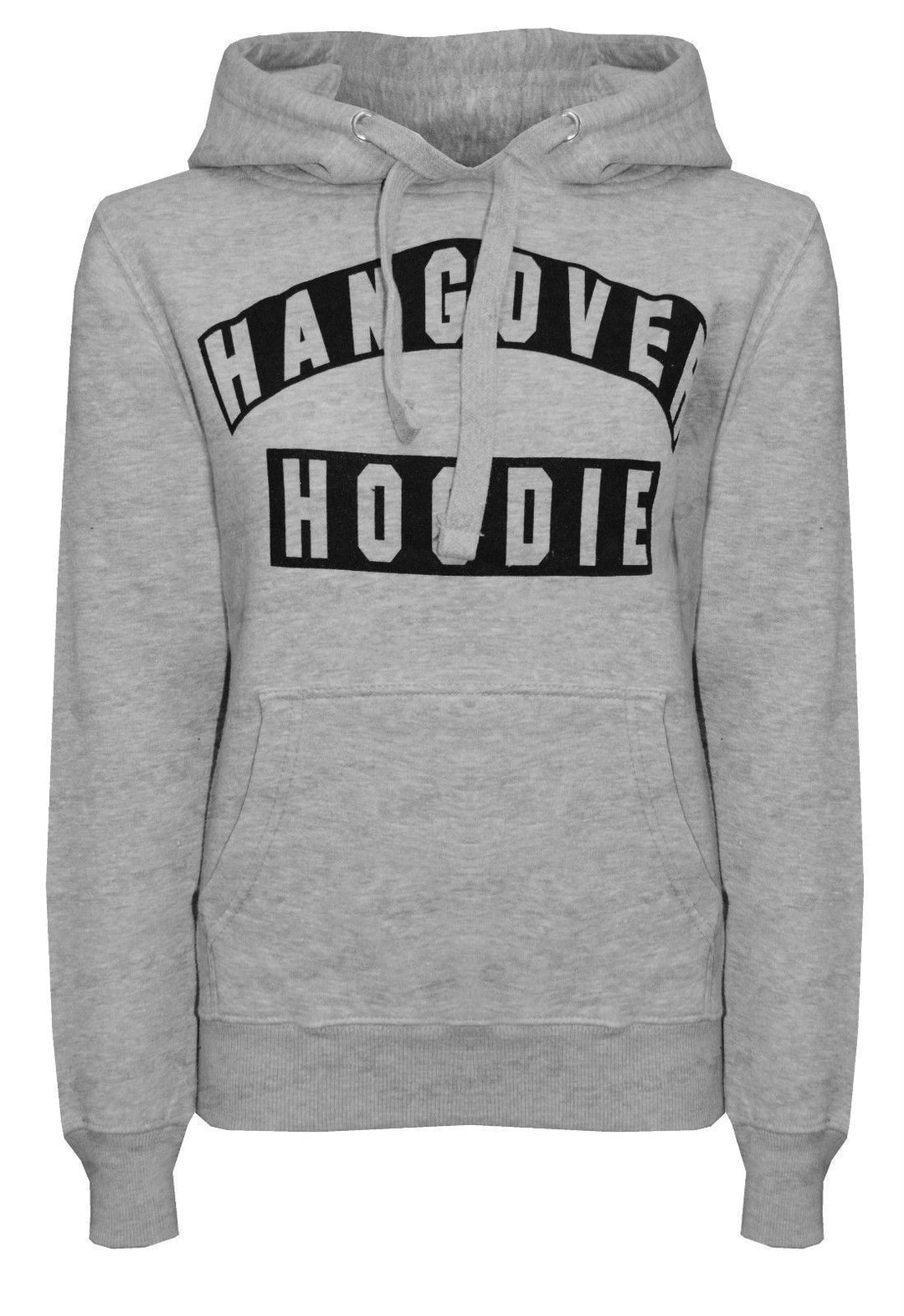 Damen Kapuzenpullover mit lustigem Aufdruck und praktischen Kängurutaschen Drune